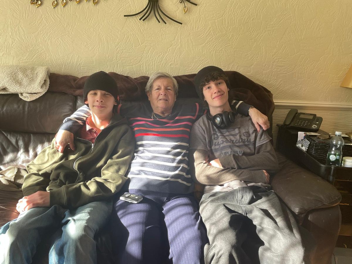 Relaxing with the grandchildren