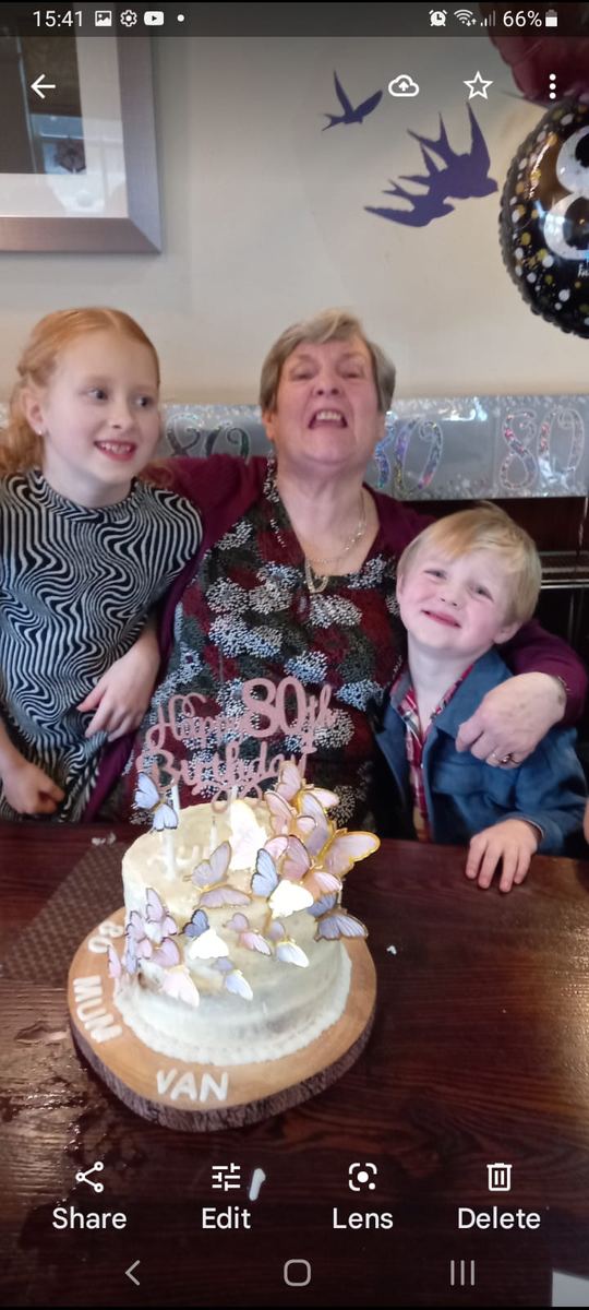 Celebrating her 80th