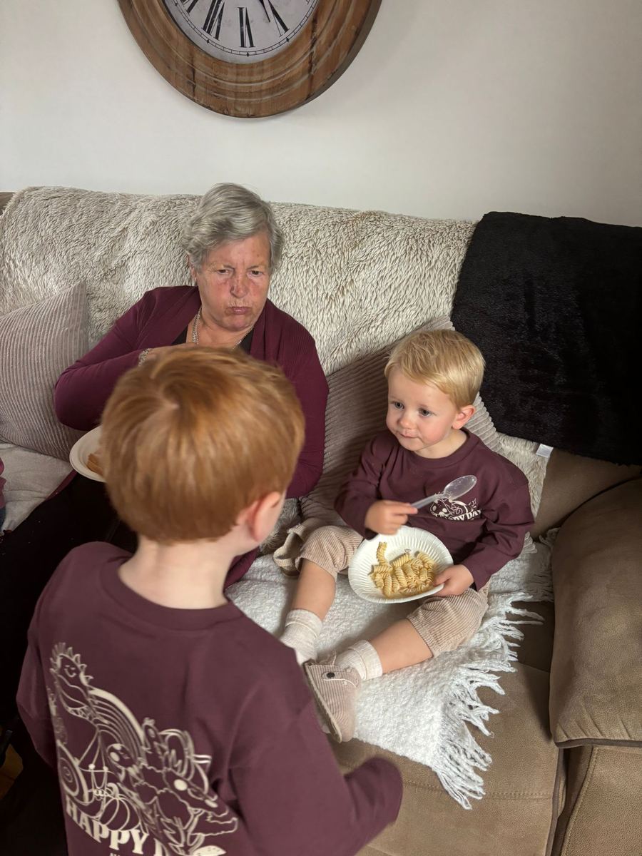 The little ones tucking in