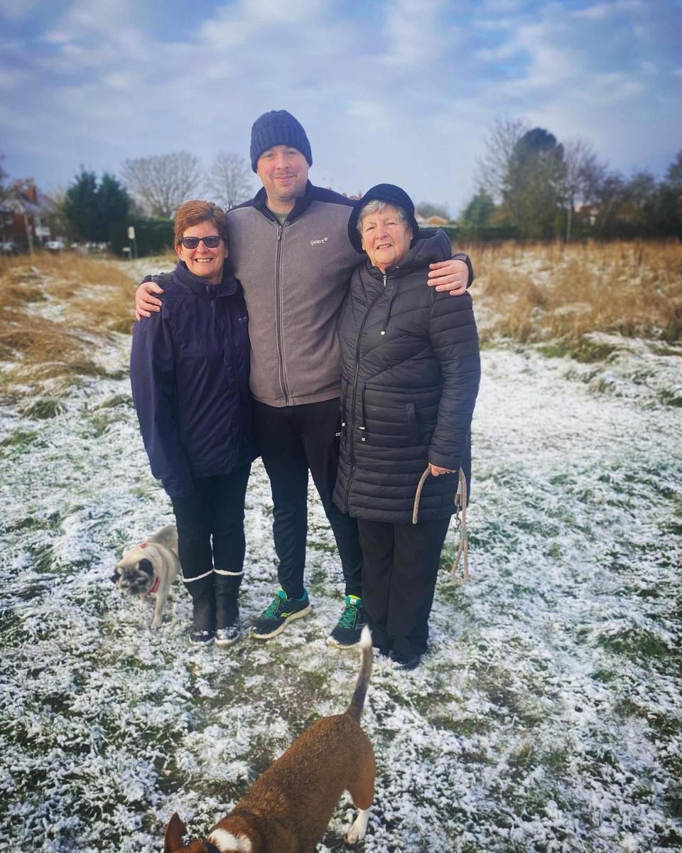 Out in the snow
