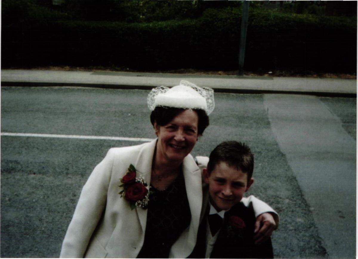 At a wedding, around 2004