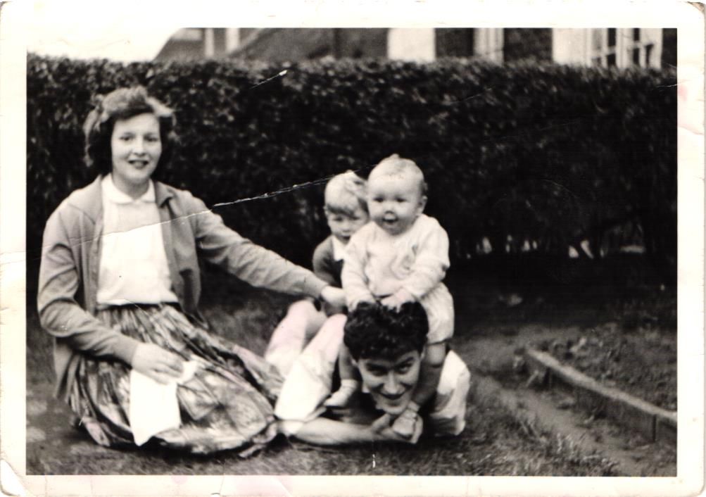 In the garden, around 1960