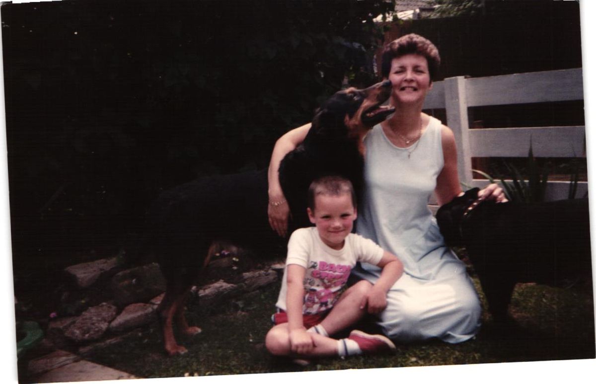 In the garden, around 1996