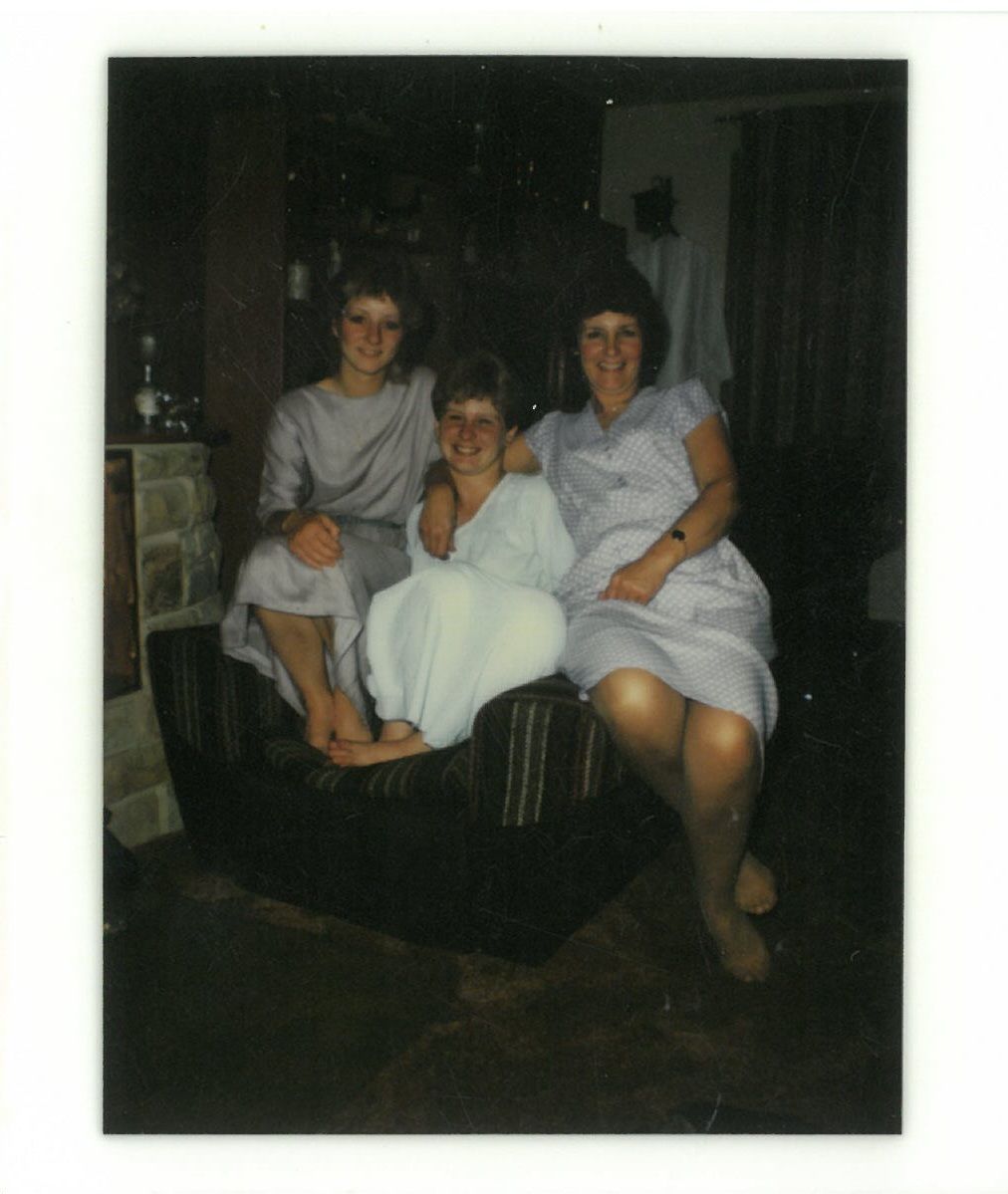 With family, around 1980